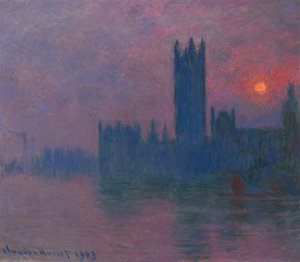 Parlement, ondergaande zon, c.1900-03