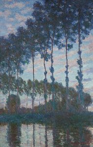 Populieren aan de oevers van de Epte, avondlicht, 1891 door Claude Monet