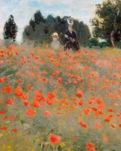 Klaprozen, omgeving van Argenteuil (detail). Schilderij door Claude Monet (1840-1926) door Claude Monet