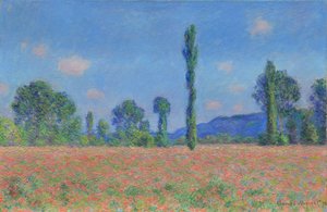 Klaprozenveld (Giverny) door Claude Monet