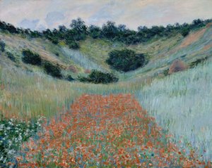 Klaprozenveld in een Holte bij Giverny door Claude Monet