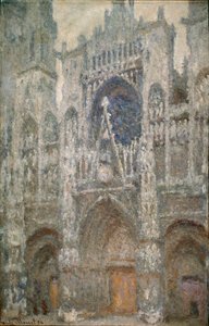 Kathedraal van Rouen, het portaal, grijze tijd, grijze harmonie
