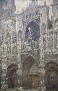 Kathedraal van Rouen, het westportaal, Harmonie in Grijs, 1894 door Claude Monet