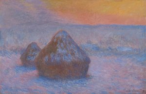 Hooistapels (Zonsondergang, sneeuweffect)