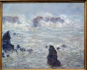 Storm, kusten van Belle-Ile