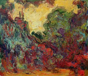 Het Huis van de Kunstenaar vanuit de Rozen Tuin door Claude Monet