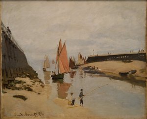 De haven van Trouville door Claude Monet