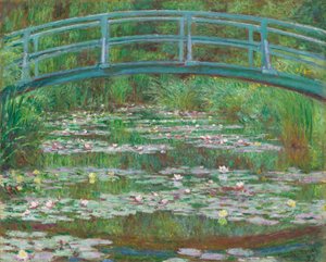 De Japanse voetbrug door Claude Monet