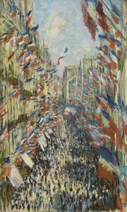 De Rue Montorgueil in Parijs door Claude Monet
