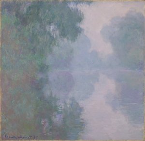 De Seine bij Giverny, ochtendmist door Claude Monet