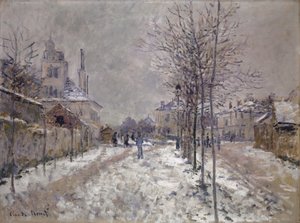 De Met Sneeuw Bedekte Boulevard de Pontoise in Argenteuil, 1875