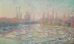 De Dooi op de Seine, nabij Vetheuil, 1880 door Claude Monet