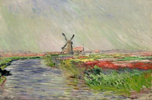 Tulpenveld in Nederland door Claude Monet
