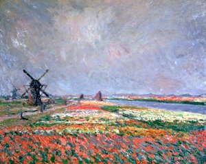 Tulpenvelden bij Leiden, 1886 door Claude Monet