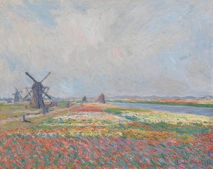Tulpenvelden in de buurt van Den Haag door Claude Monet