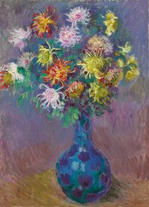 Vaas met chrysanten