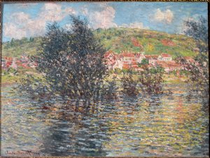 Vetheuil, gezien vanaf Lavacourt door Claude Monet