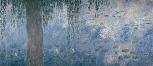 Waterlelies: Ochtend met treurwilgen, 1914-18 (rechter sectie) door Claude Monet