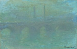 Waterloo Bridge, Londen, bij schemering