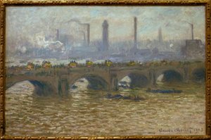 Waterloo Bridge, Grijze Lucht door Claude Monet