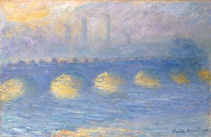 Waterloo Bridge, bewolkt weer, 1904
