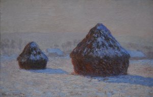 Korenstapels, sneeuweffect, ochtend, 1891