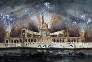 Vuurwerk, ca. 1800-1850 door Claude Ruggieri