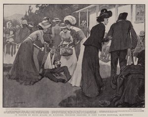In gevaar om door vriendelijkheid gedood te worden, gewonde soldaten in Fort Napier Hospital, Maritzburg door Claude Shepperson