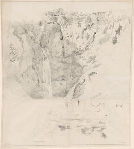 Kliffen met een Waterval bij Tivoli door Claude Thienon