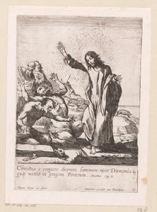 Christus verlost twee bezetenen van demonen door Claude Vignon