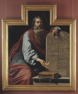 Mozes met de Tafelen van de Wet door Claude Vignon