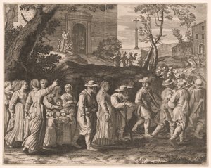 De trouwstoet, plaat 15 uit Pastorales
