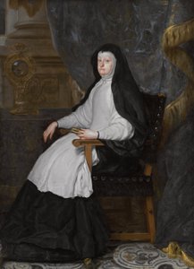 Duits: Maria Anna von Österreich, Gemahlin König Philipps IV von Spanien, als Witwe Mariana van Oostenrijk, gemalin van koning Filips IV van Spanje, als weduwe door Claudio Coello