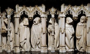De boetelingen van het graf van Filips de Stoute (1342-1404) Beeldhouwwerk door Claus Sluter (1350-1406) 15e eeuw. Dijon, Museum voor Schone Kunsten door Claus Sluter