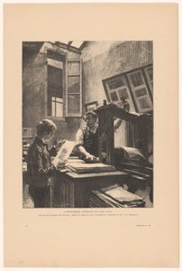 Drukker Liénard en zijn zoon