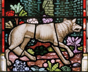 Wolf, detail van De Goede Herder, 1865
