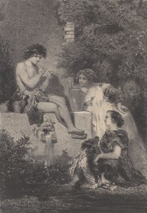 De fontein, ca. 1830-70 door Célestin Nanteuil