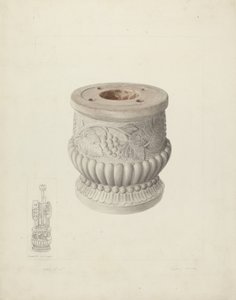 Gesneden Stenen Urn door Clyde L. Cheney