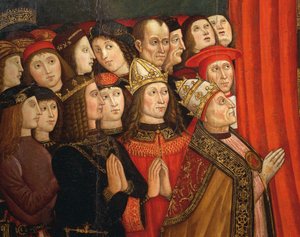 Detail van de Madonna van de Aanbevolen