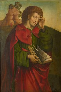 Sint Johannes de Evangelist Huilend, ca. 1500 door Colijn de Coter