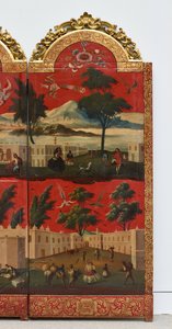 Biombo met Uitzichten op Mexico-Stad door Colonial Spanish