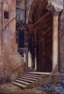 De zijdeur van de kathedraal van S Lorenzo, Genua door Commendator Formilli