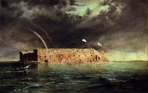 Uitzicht op Fort Sumter, South Carolina, 1863