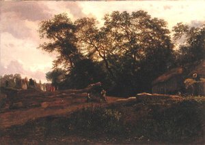 De rand van het bos, late jaren 1830 door Constant Emile Troyon