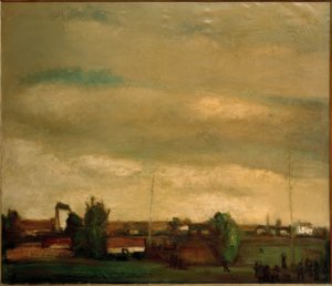 Dorp en boogschieten door Constant Permeke