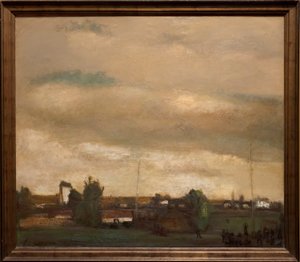 Dorp en boogschieten door Constant Permeke