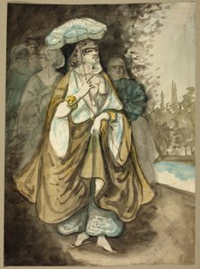 Een van de Dames van de Harem (recto); Fragment van een Landschap (verso)