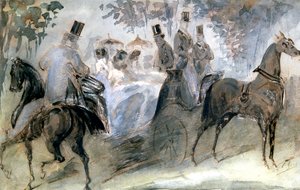 Het elegante paard en ruiters