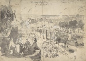 Het bezoek van Napoleon III aan Boulogne-sur-Mer door Constantin Guys