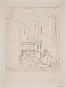 Deens: Een deel van het koor in de kerk van Ringsted door Constantin Hansen